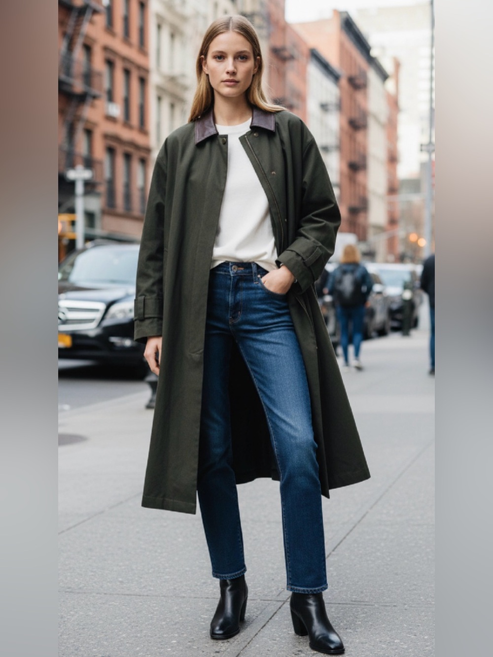 ZARA Contrast Leather Collar Trench Coat ZW
Collection